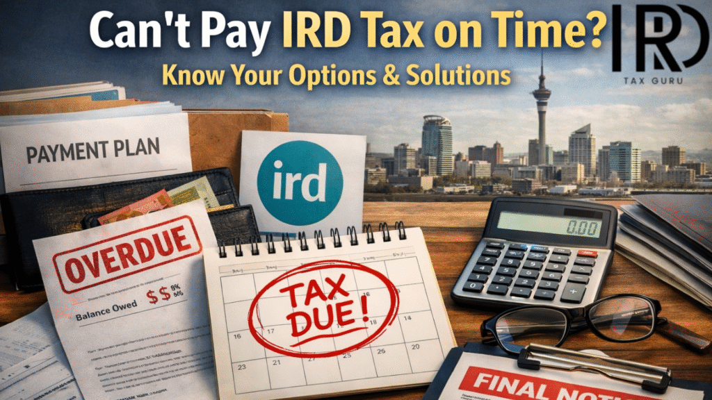 What to do if you can’t pay IRD tax on time in New Zealand illustration