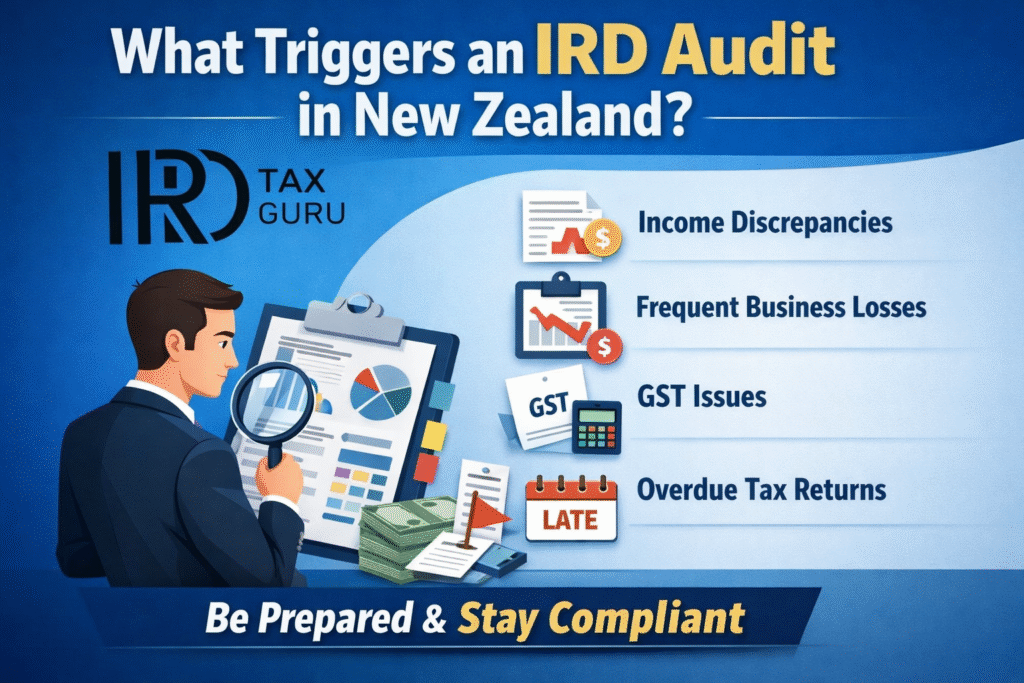 IRD audit New Zealand guide explaining what triggers Inland Revenue audits for businesses and individuals