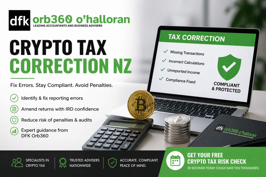 Crypto tax NZ compliance guide showing IRD rules, taxable events and how investors can avoid penalties in 2026