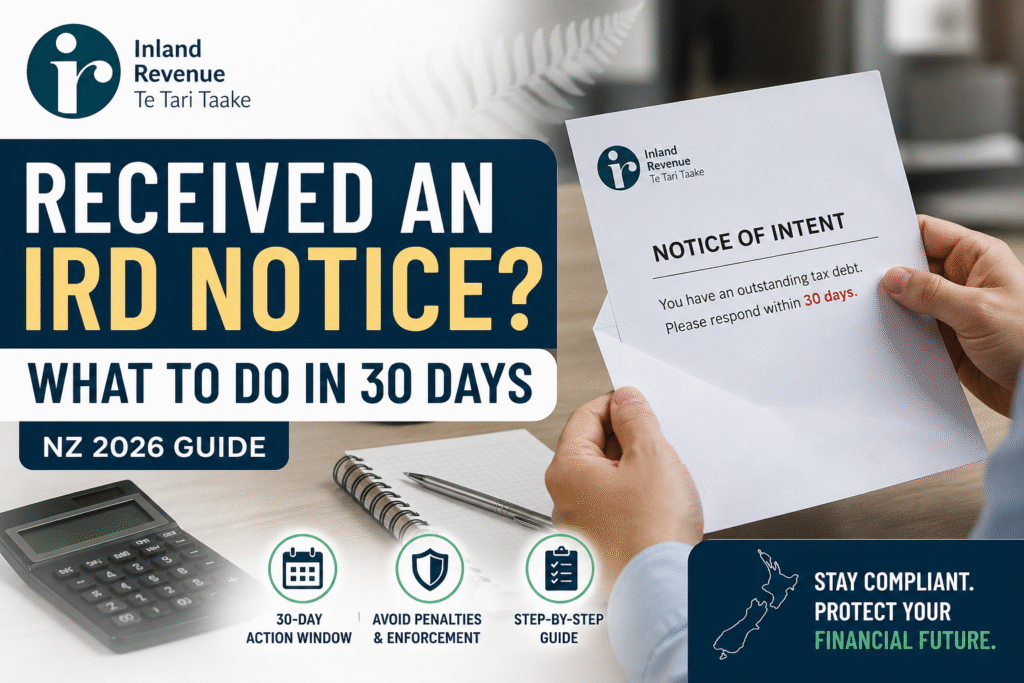IRD notice what to do NZ 2026 30 day deadline step by step guide