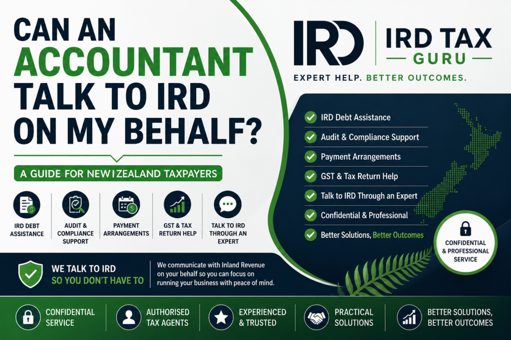Can an accountant talk to IRD on my behalf guide for New Zealand taxpayers dealing with IRD debt audits and tax issues
