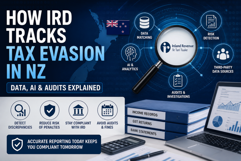 How IRD tracks tax evasion NZ using data matching, AI analytics, and audit systems to detect non-compliance