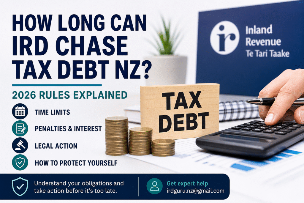 How long can IRD chase tax debt NZ explained with time limits, penalties, and Inland Revenue debt recovery process