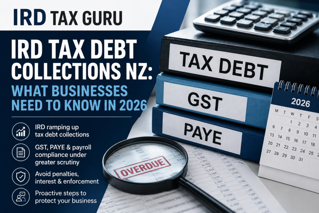 IRD tax debt collections NZ guide for business tax compliance and GST obligations