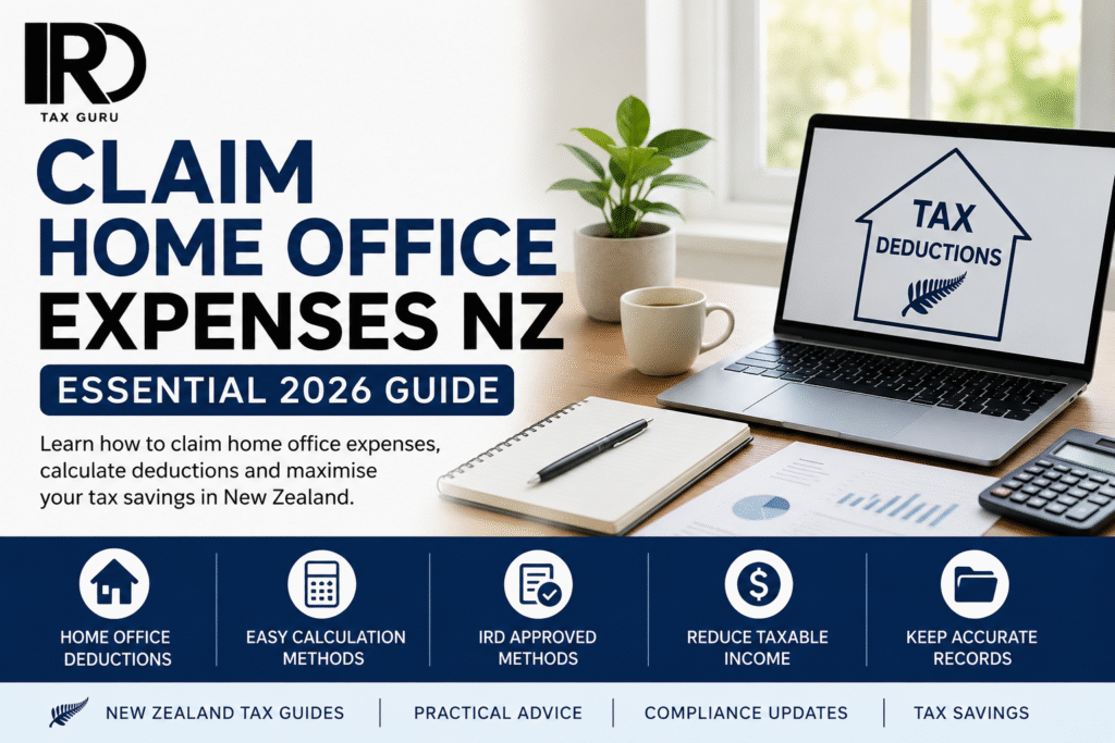 Claim Home Office Expenses NZ essential 2026 guide explaining home office tax deductions and IRD-approved claiming methods in New Zealand.