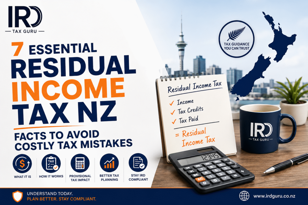 Residual Income Tax NZ guide explaining how residual income tax works and how it affects provisional tax obligations in New Zealand