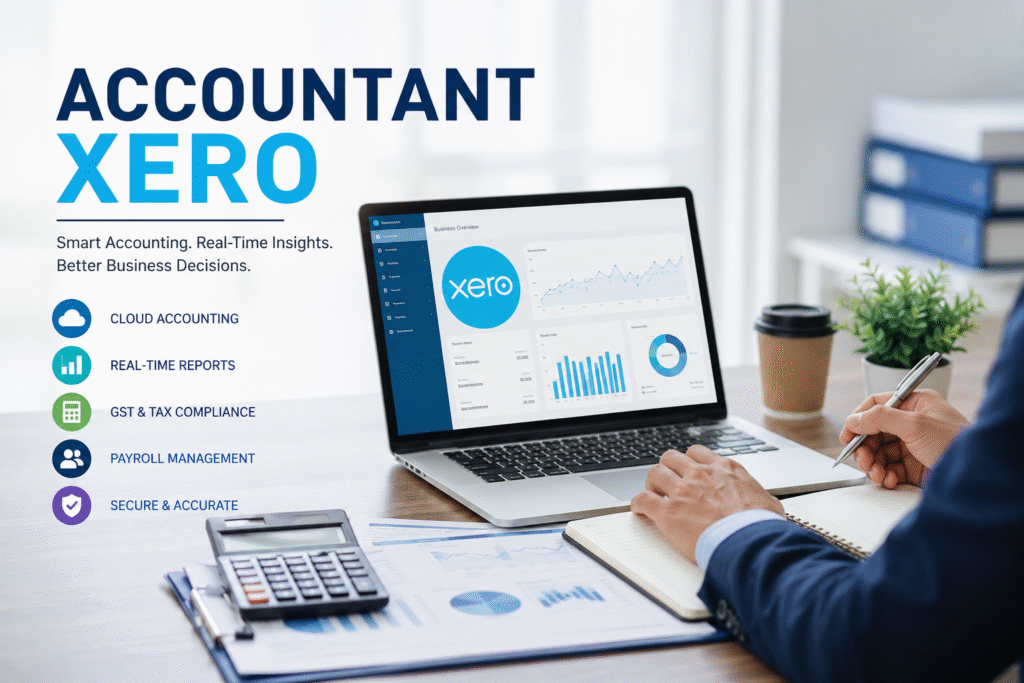 Accountant Xero helping New Zealand businesses with Xero cloud accounting, bookkeeping, GST, payroll, tax planning, and IRD compliance.