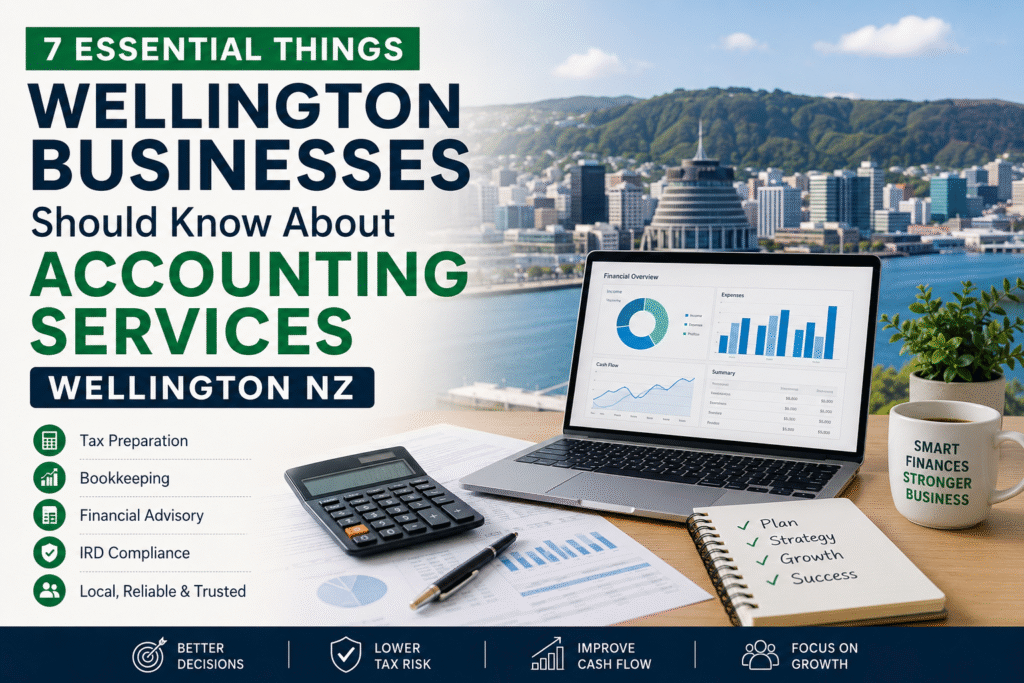 Accounting Services Wellington NZ guide for small businesses covering local accountants, bookkeeping, tax preparation, financial advisory, and IRD compliance.