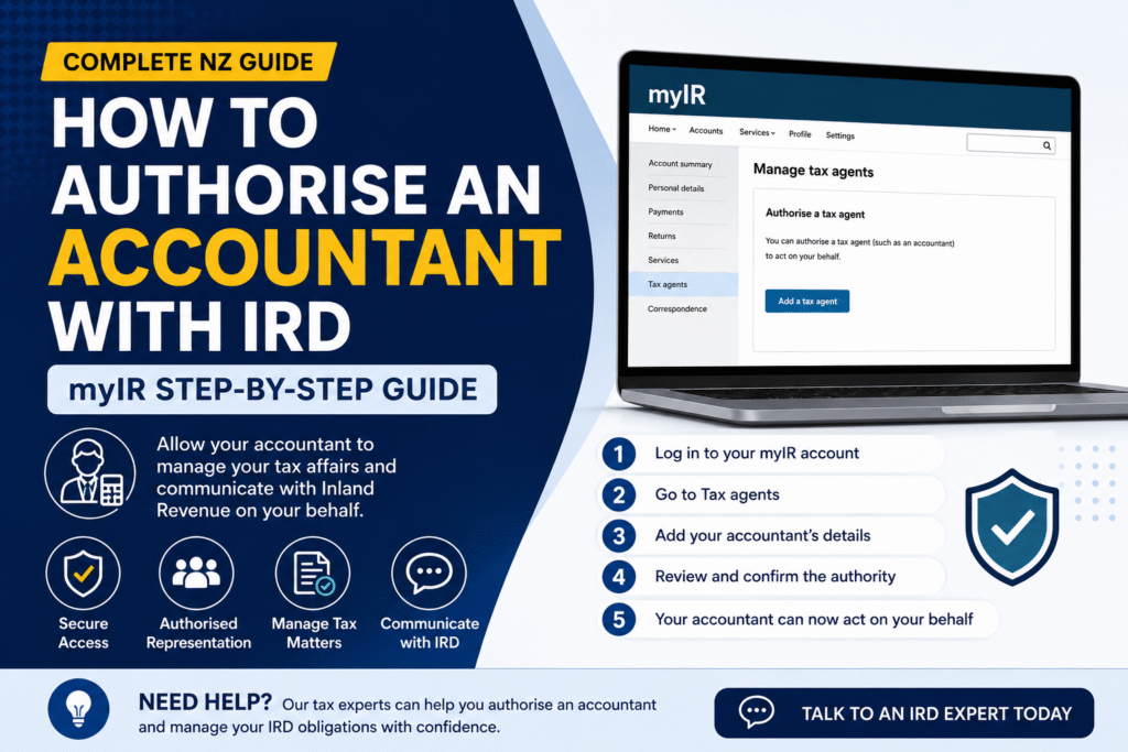 How to Authorise an Accountant With IRD | myIR Step-by-Step Guide
