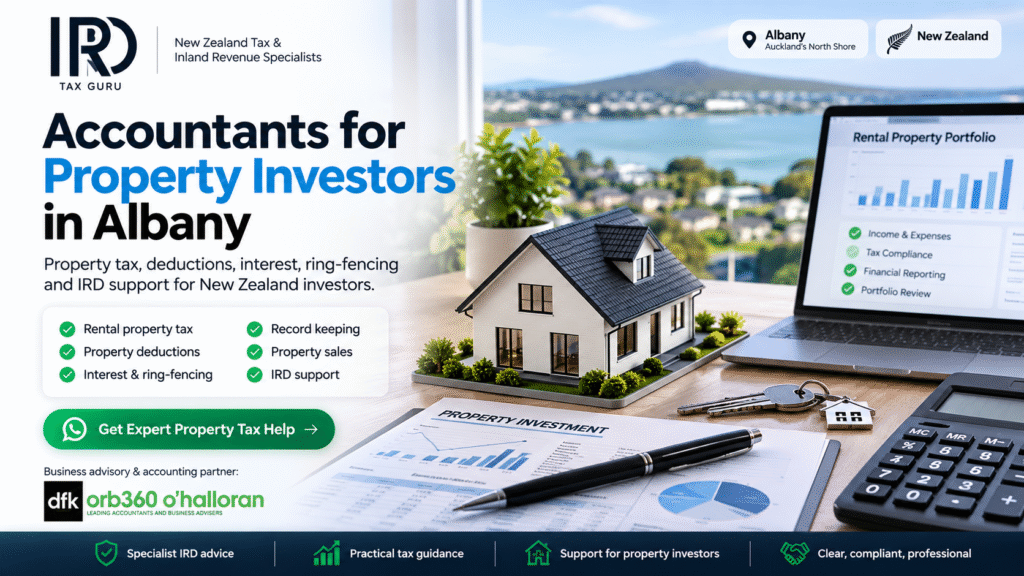 Accountants for property investors in Albany providing property tax and IRD support