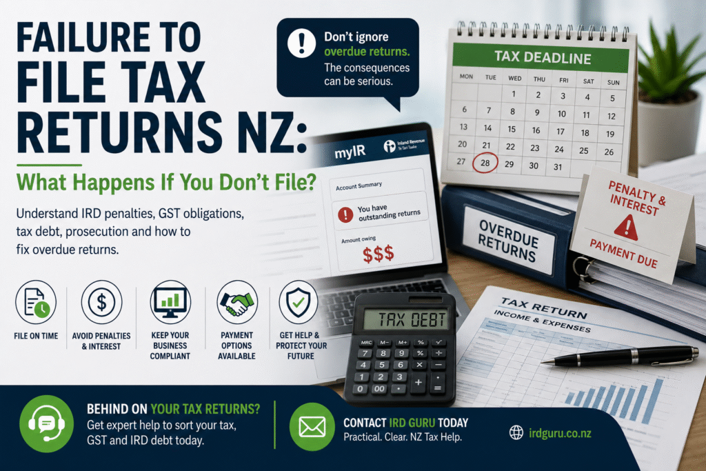Failure to file tax returns NZ and IRD penalties explained