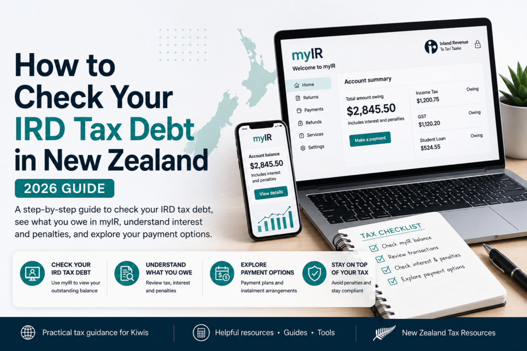 How to check IRD tax debt in New Zealand using myIR