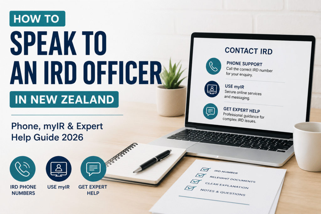 How to speak to an IRD officer in New Zealand by phone and myIR
