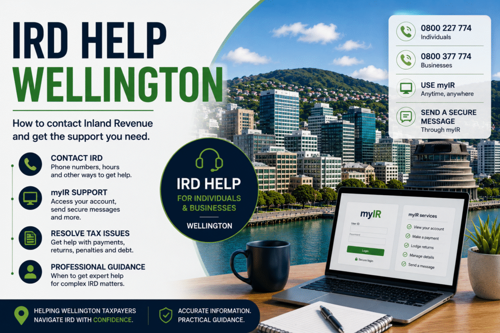 IRD Help Wellington for individuals and businesses in New Zealand