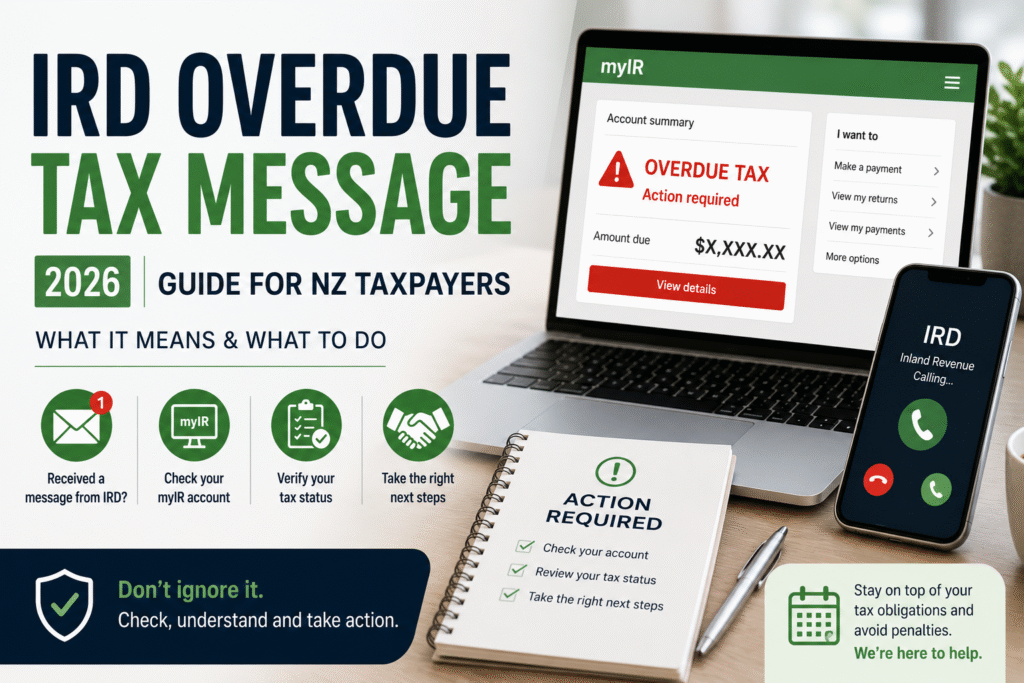 IRD overdue tax message 2026 guide for New Zealand taxpayers