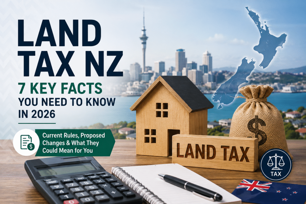 Land tax NZ 2026 showing New Zealand property, land value and proposed tax changes