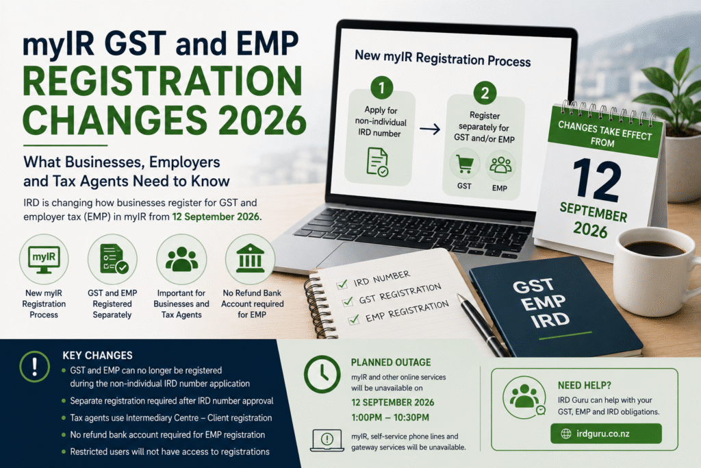 myIR GST and EMP registration changes 2026