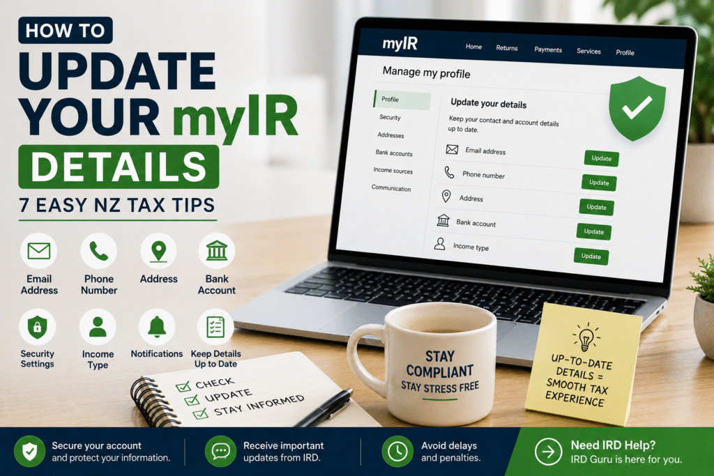 update myIR details guide for New Zealand taxpayers