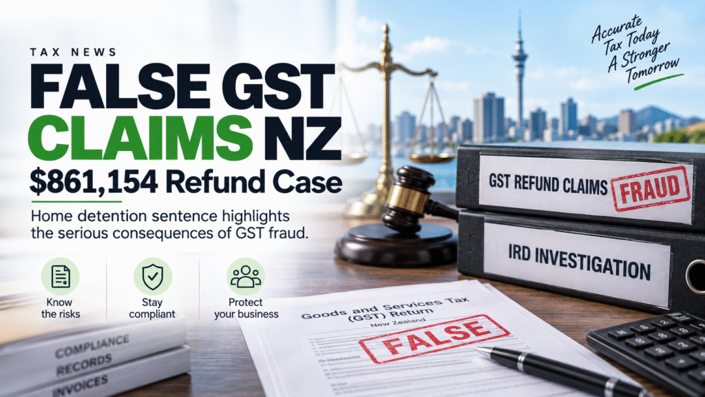 False GST claims NZ involving $861,154 in GST refund claims and serious GST compliance consequences