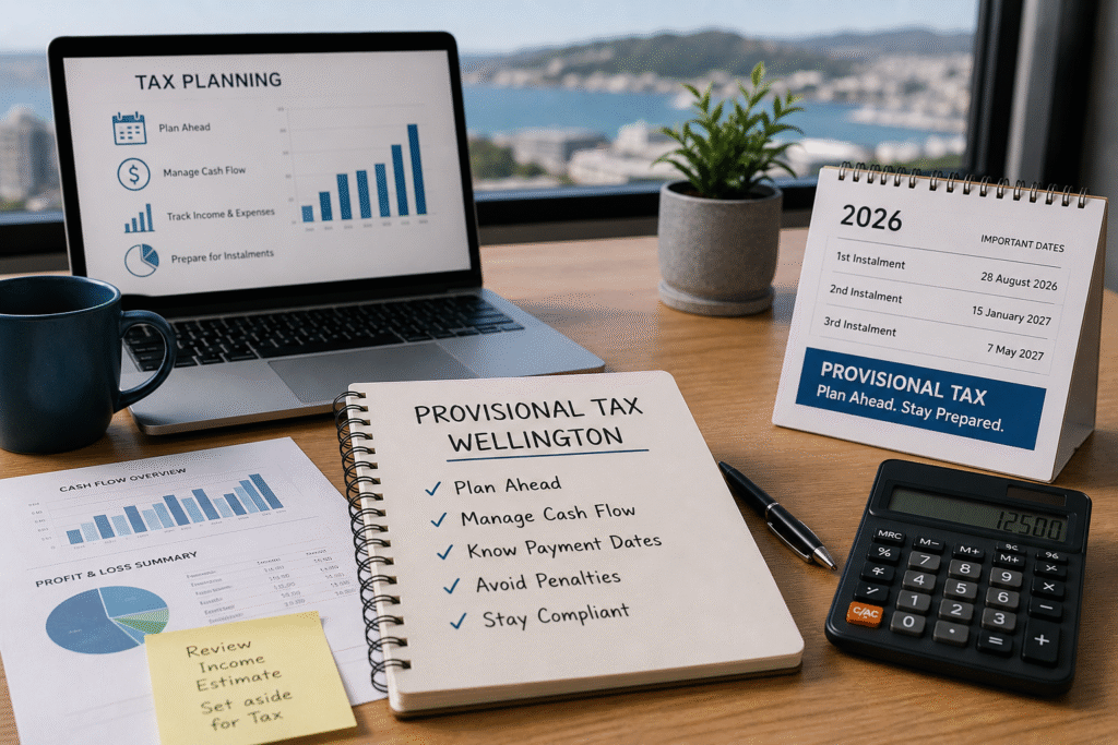 Provisional tax planning for Wellington businesses