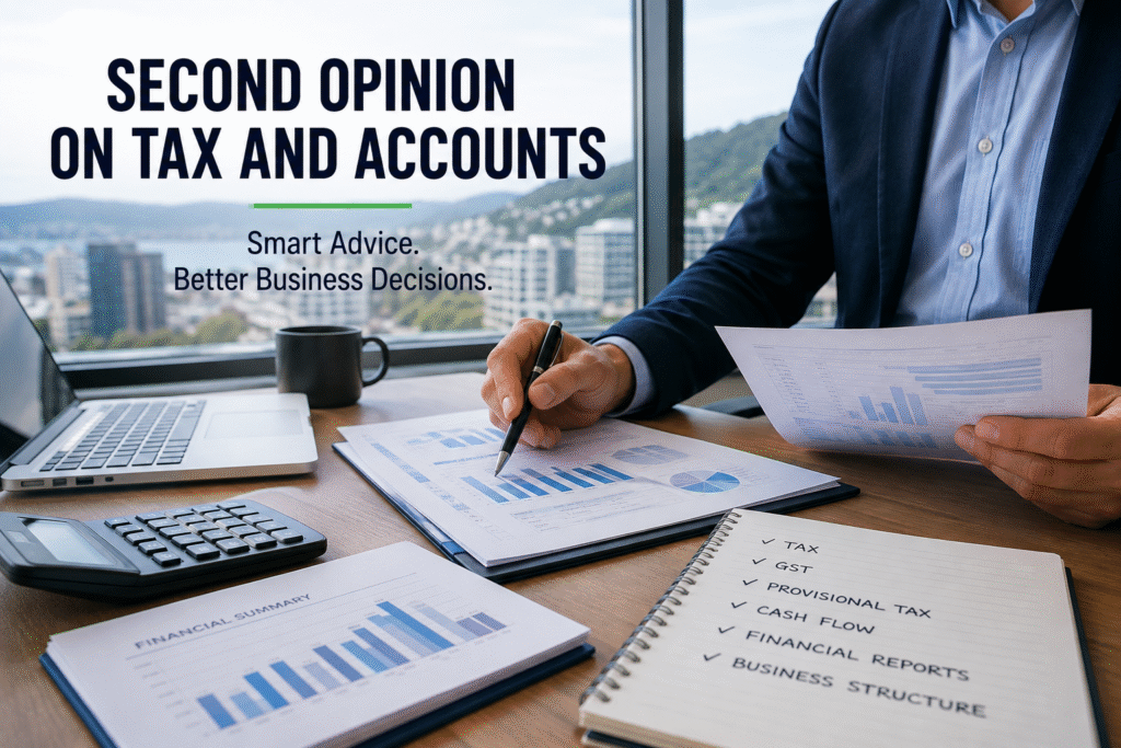Second opinion on tax and accounts for Wellington business owners